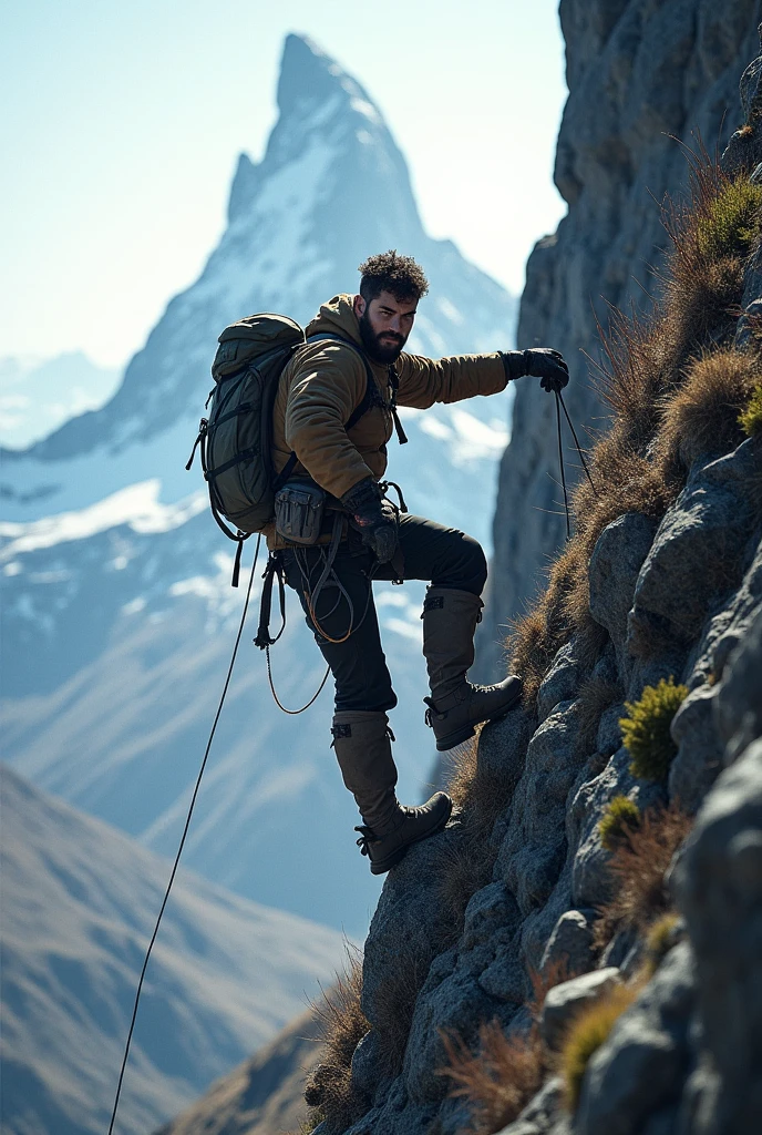 A person who is engaged in climbing mountains