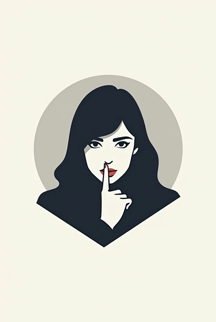 Create a team logo with someone placing a finger on lips (like hiding a secret)