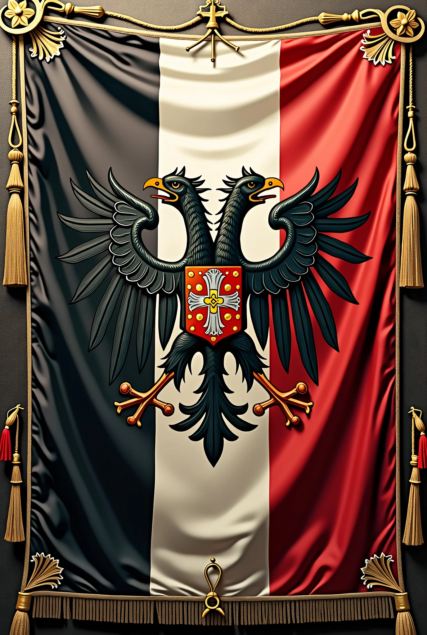 the flag of the union of the German Empire Austria-Hungary of 1900