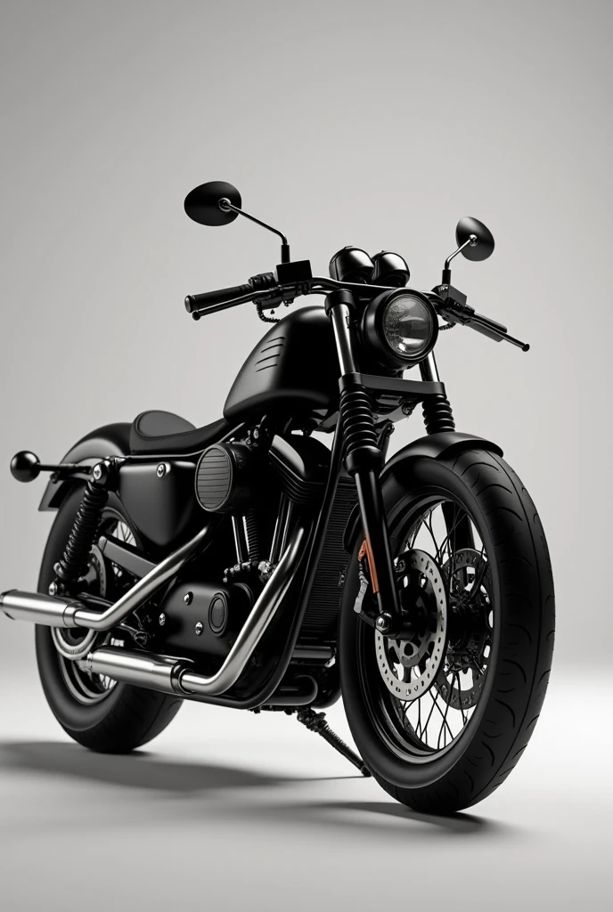 Black and white motorcycle
