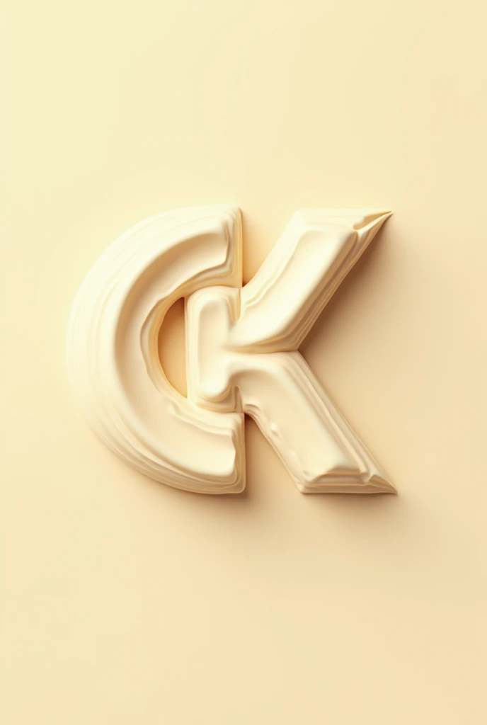 create a logo from the letters C and K, make them creamy