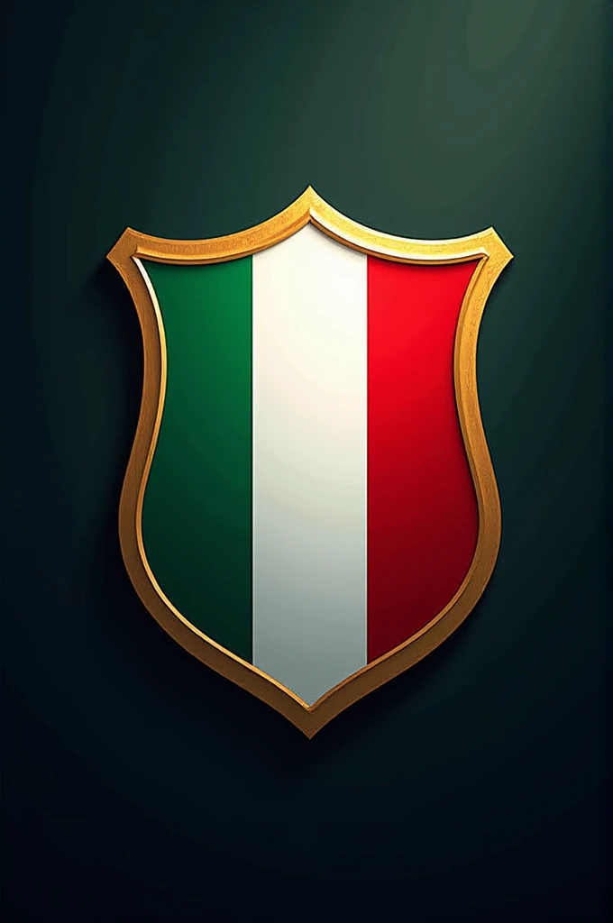 Create a football club crest with the Italian flag