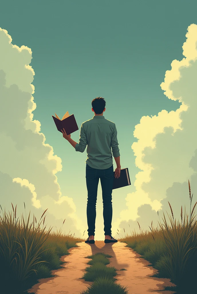 Visual: Isang tao na nakatayo sa isang krusada. Sa isang kamay ay may hawak na isang libro (simbolikong kumakatawan sa kaalaman), sa kabilang kamay ay may hawak na isang puso (simbolikong kumakatawan sa emosyon). Sa kanyang harapan ay dalawang landas