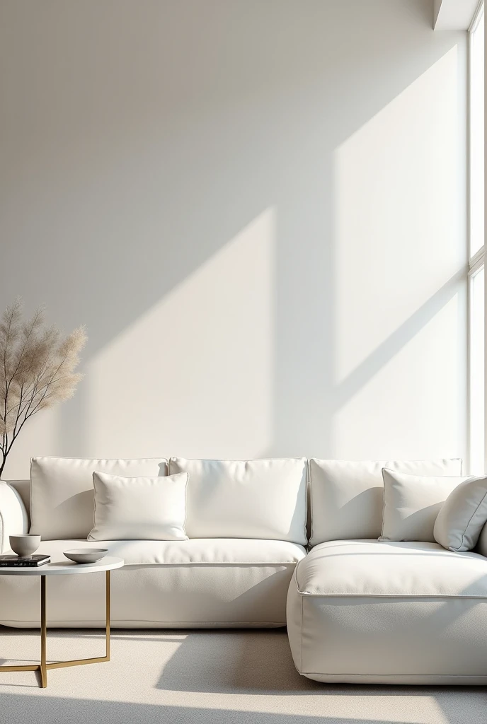 White sofa with table for bar