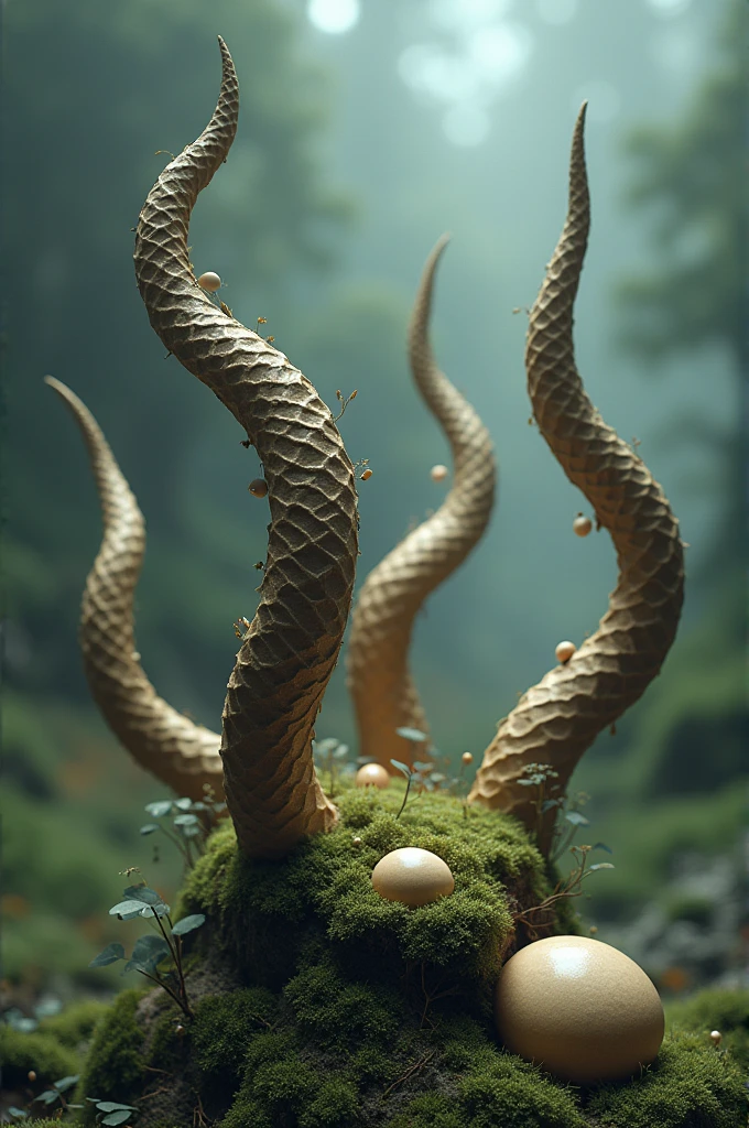 Horns have eggs on them