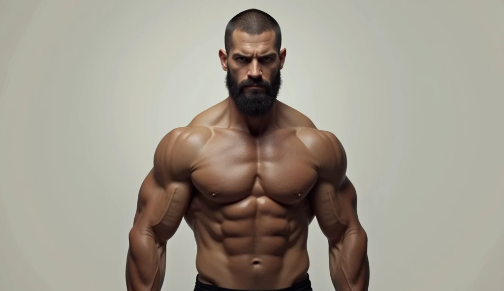 STOIC SHIRTLESS MUSCULAR MAN