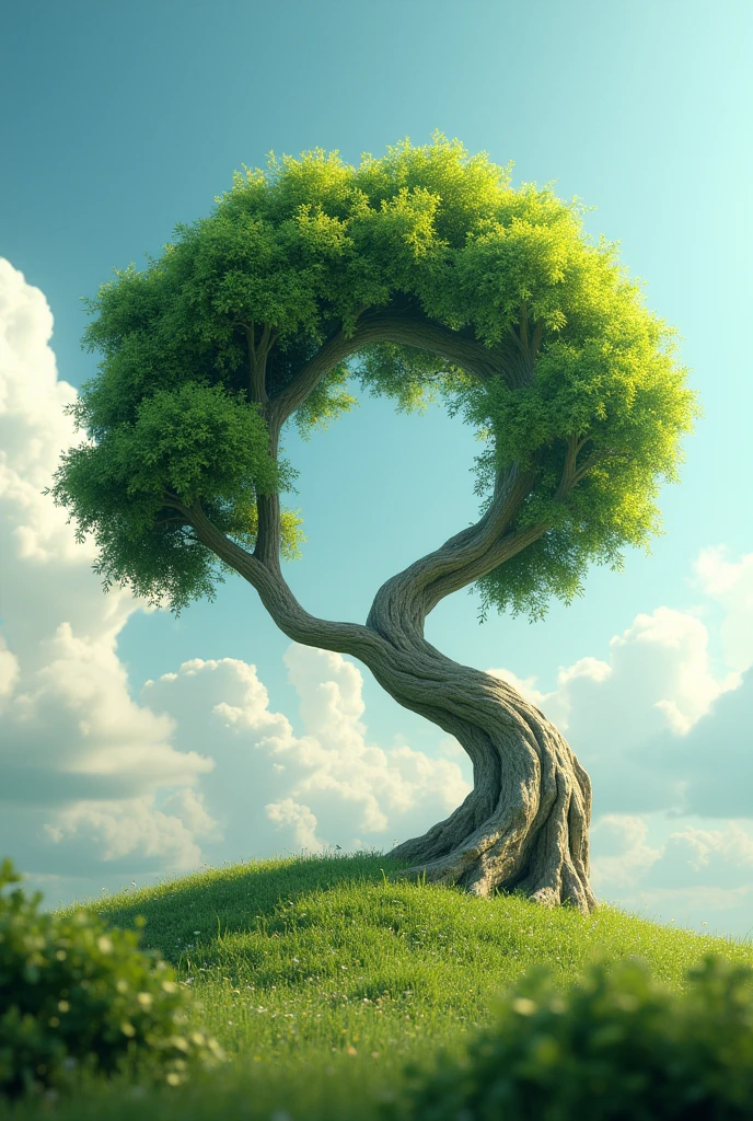A tree which is B shaped 