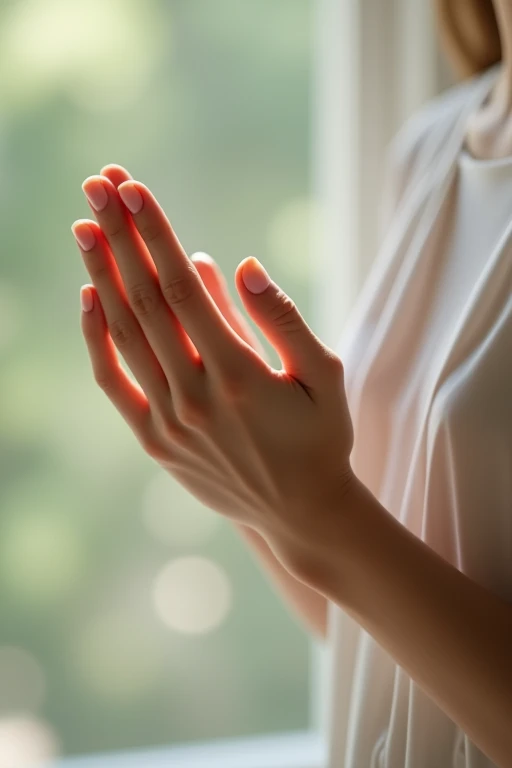 Beautiful hands、nail、Put your hands together