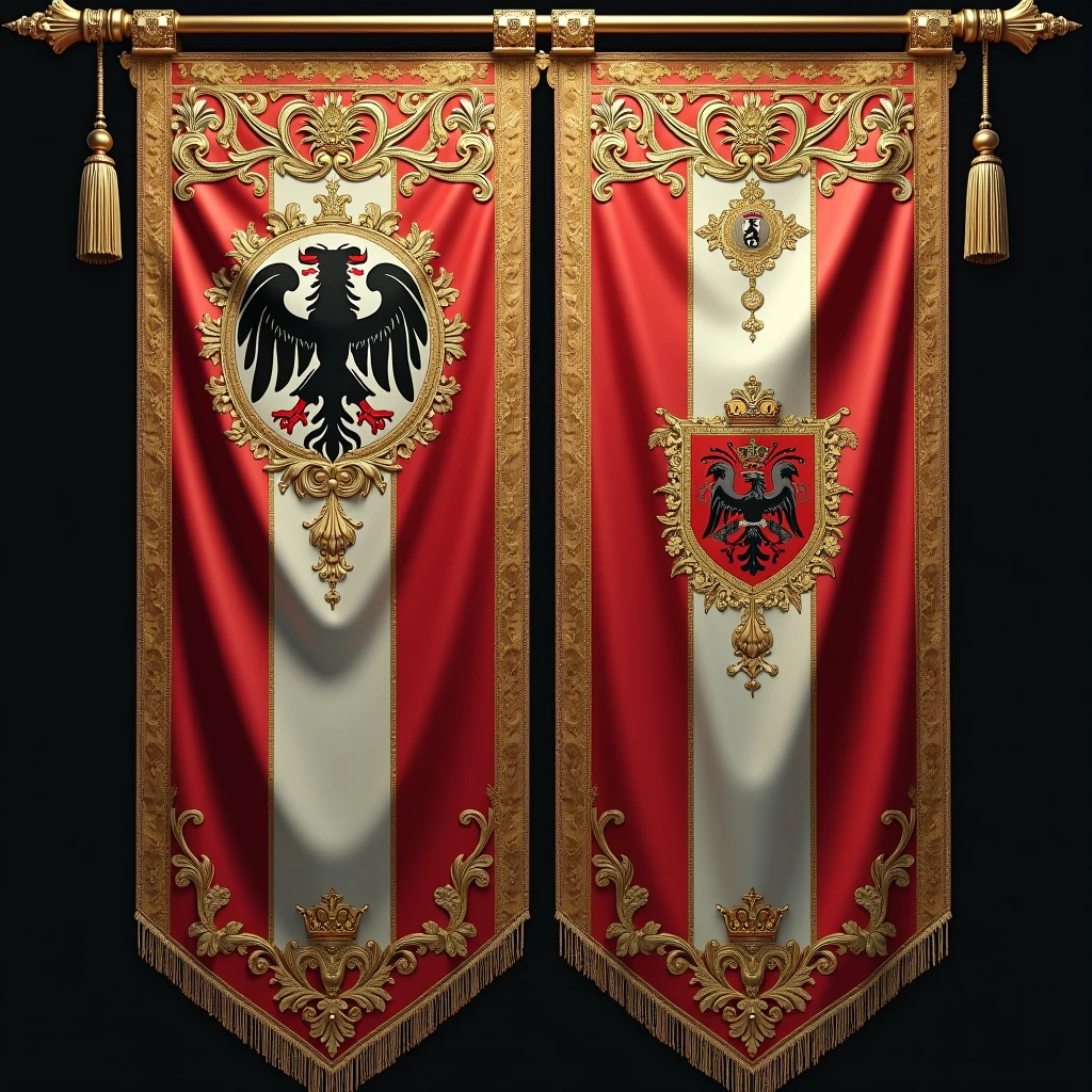 The flag of the Union of the German Empire and the Austro-Hungarian Empire of 1900