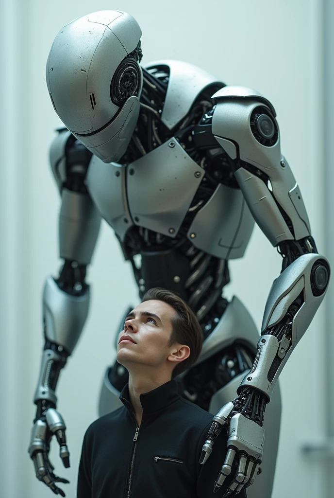 A robot showing a lack of empathy towards a person