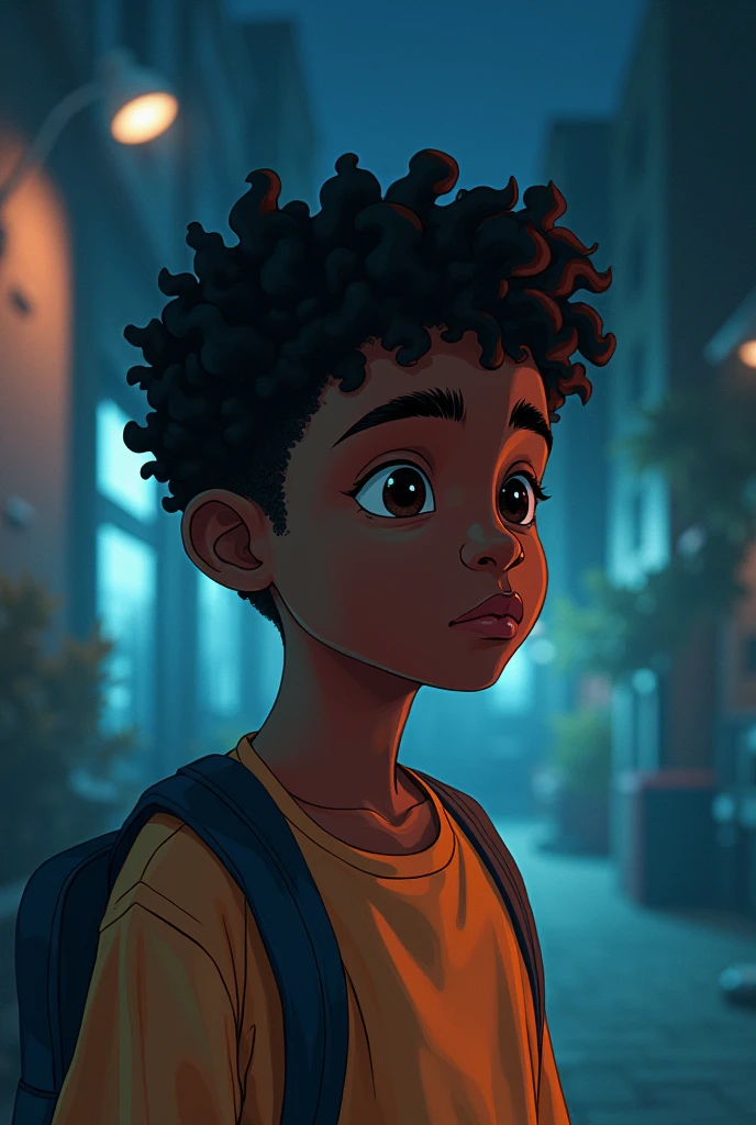 Create a story about cyberbullying about a dark-skinned boy
