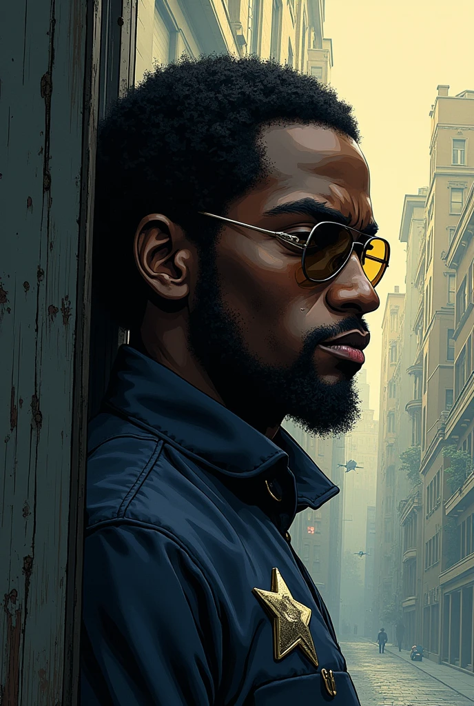 Create a comic about a racist white American police officer who realizes his mistakes after killing several African American civilians and tries to redeem himself by making peace with a black man.