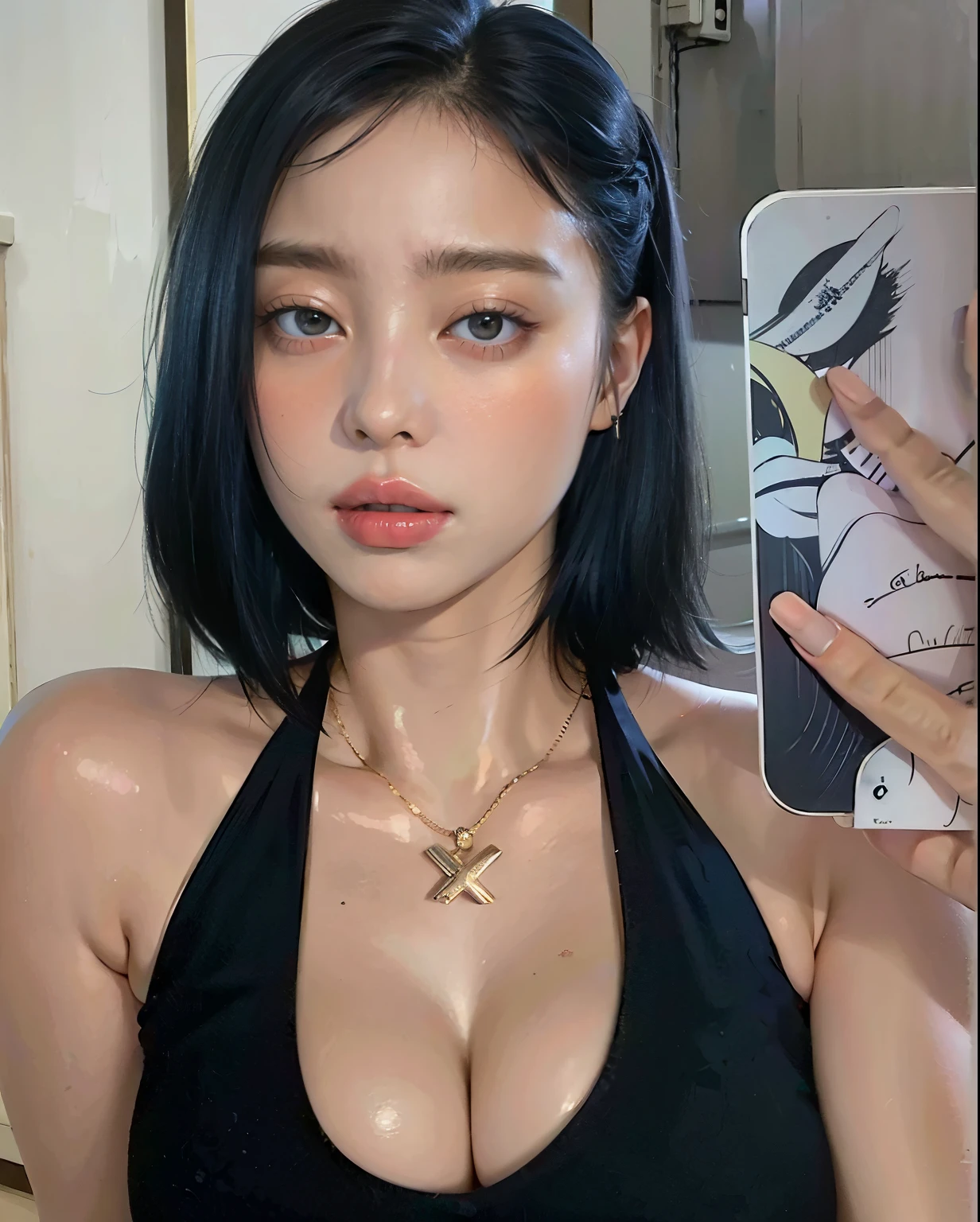 Jenni Blackpink HD with cute lips and huge, an Asian adult woman , beautiful hair, Arms pretty , seios grandes , fleshy lips, olhos bonitos, olhos bem bonitos, cabelo bem preto