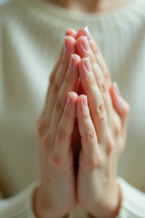 Beautiful hands、nail、Put your hands together