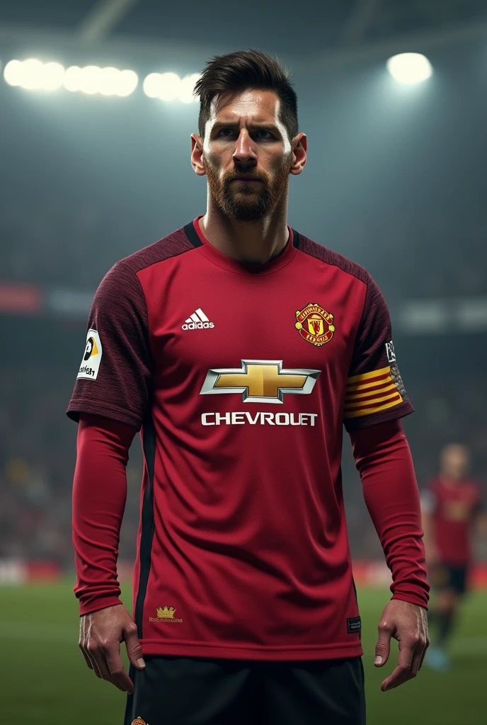 Messi with manchaster united jerseys