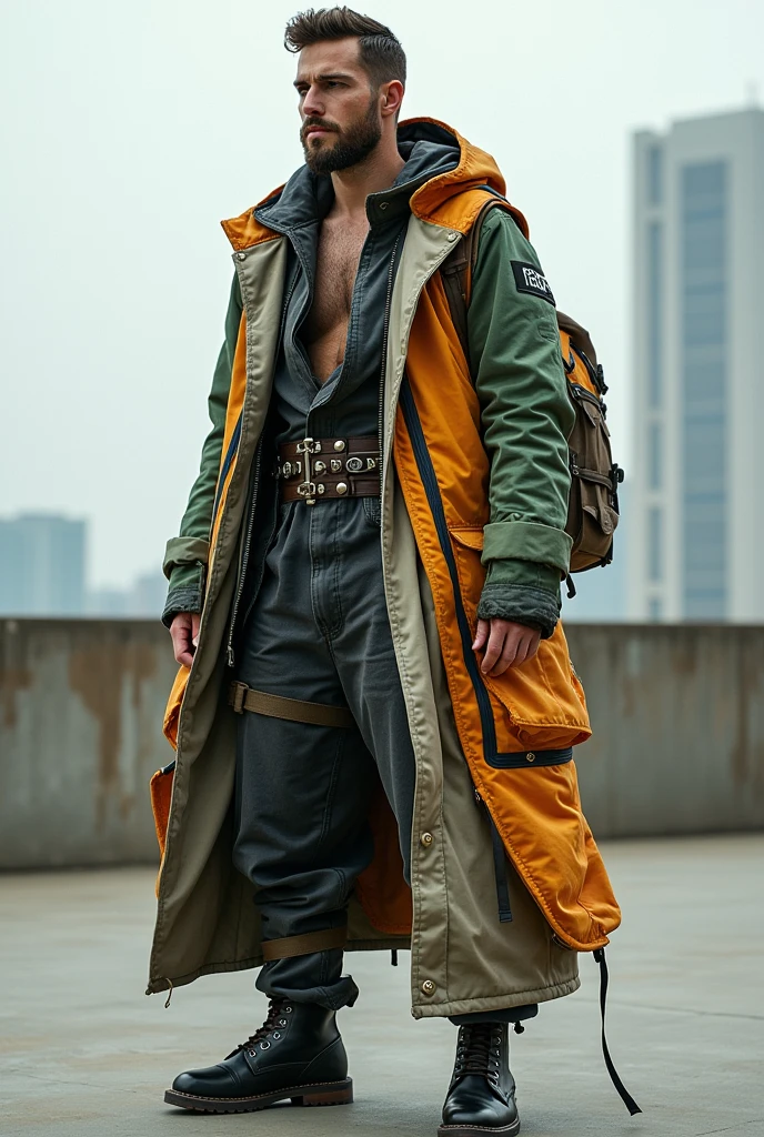 An aesthetic recycled costume for men