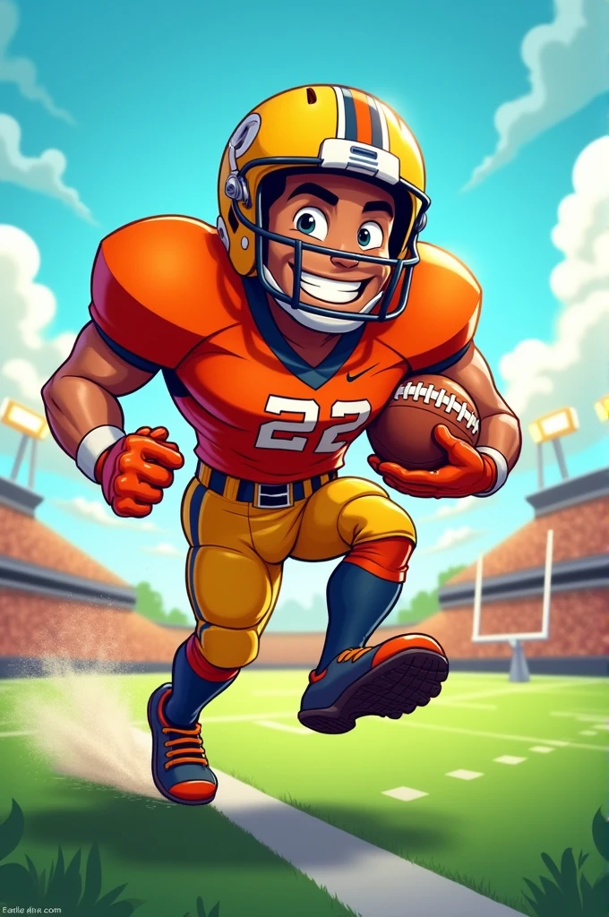 Football player cartoon