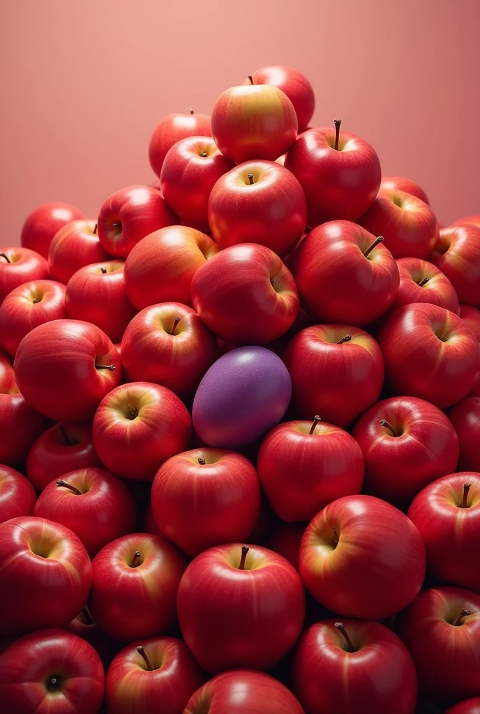 999 apples and a grape in the middle