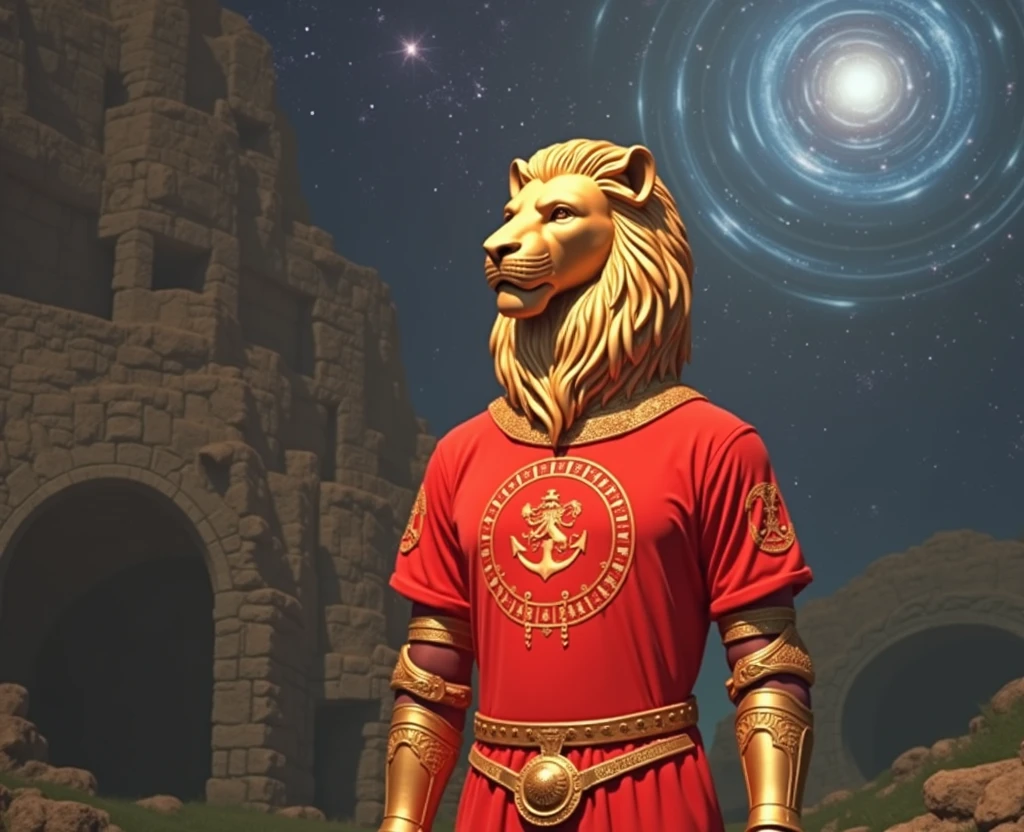 Create a golden knight of the zodiac from the lion armor 