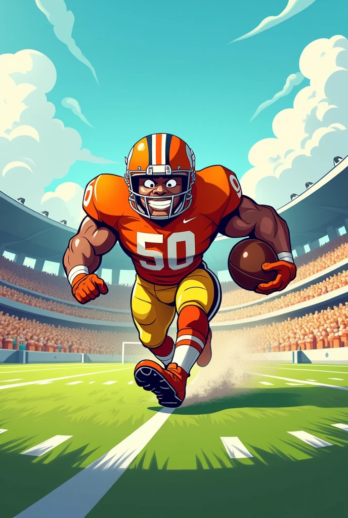 Football player cartoon