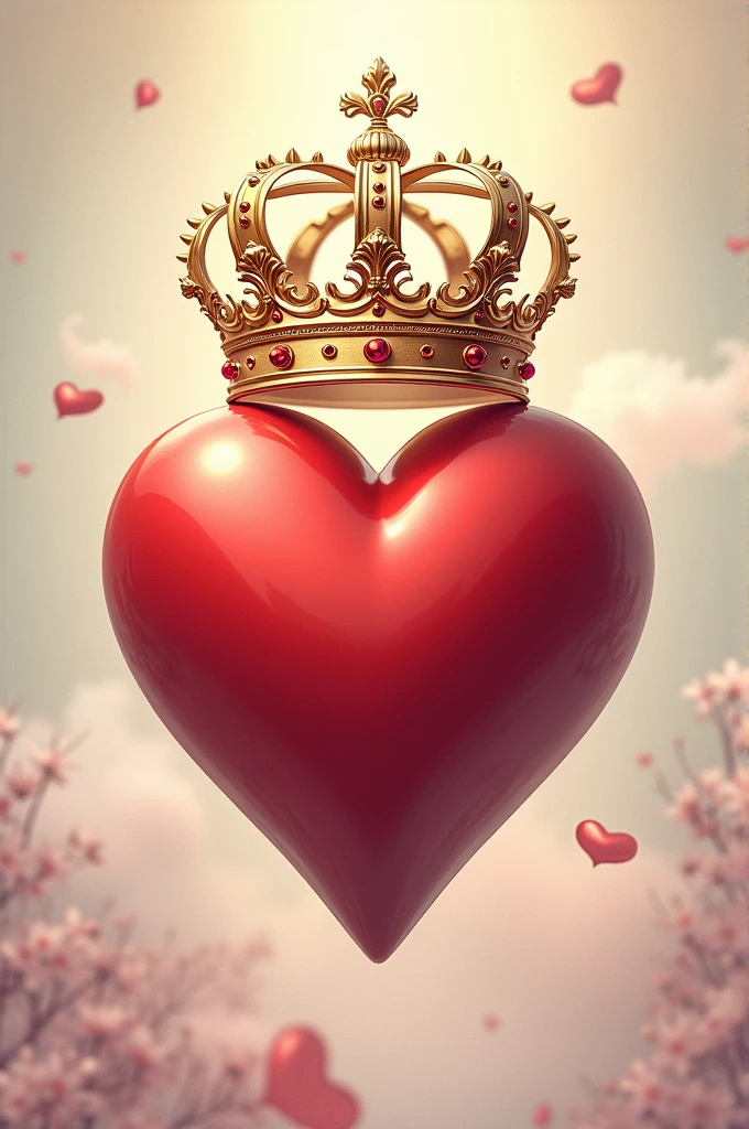 A heart with a crown on top