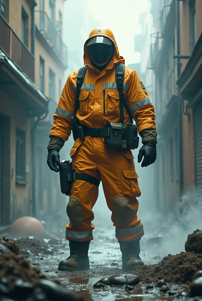 I want you to create a picture of sanitation over sewage and pollution
