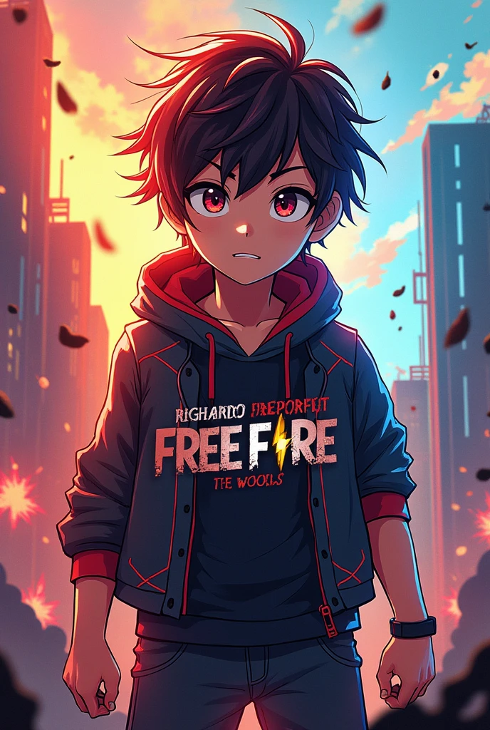 Anime boy free fire logo