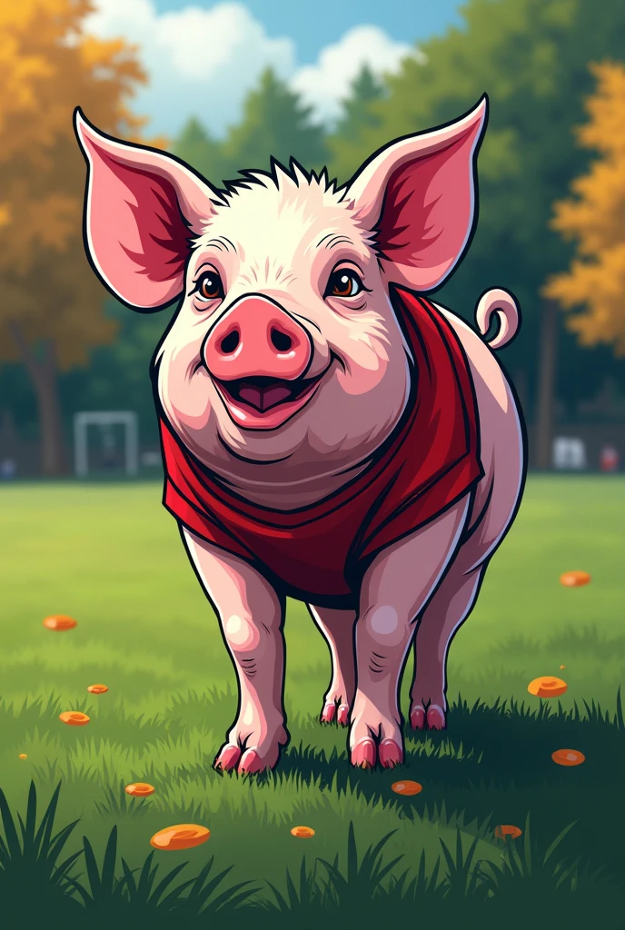 create a flag of a pig named Chico Duroc as if it were a flag for intramural college games 