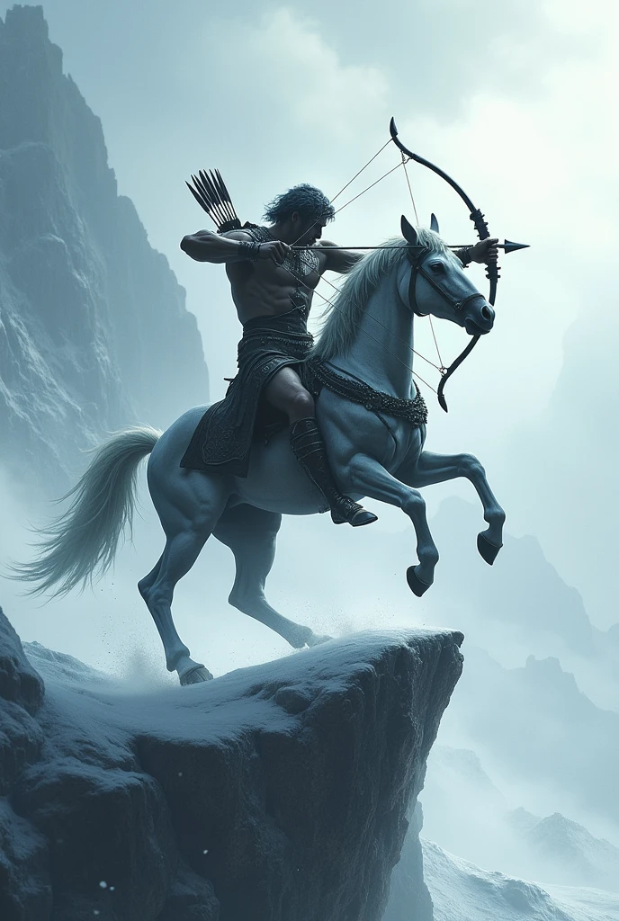 Centaur、Greek Mythology、Fantasy、Shoot the Bow、Cliff tip、Blizzard