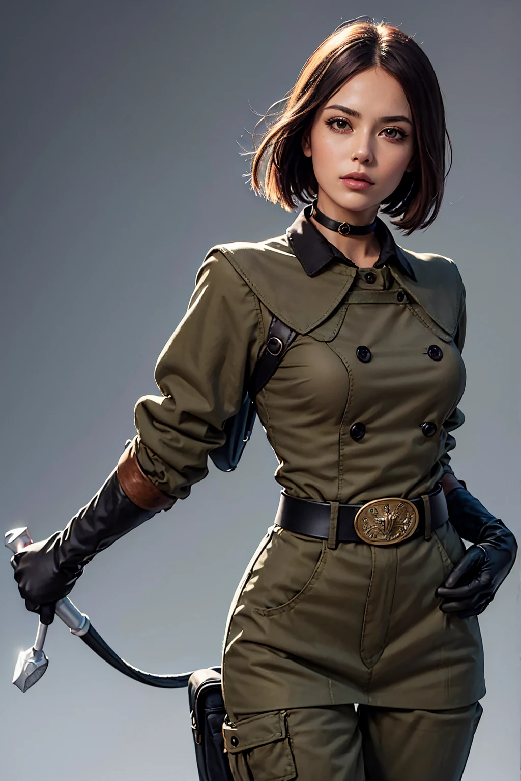 WHIPMS, GLOVES, UNIFORM, MILITARY, MILITARY UNIFORM, BELT, CHOKER, PANTS, WHIP, HALF BODY