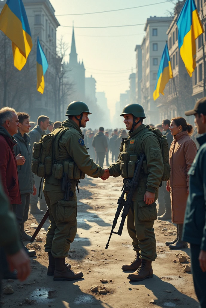 put together an image of what the end of the war between Ukraine and Russia would be like