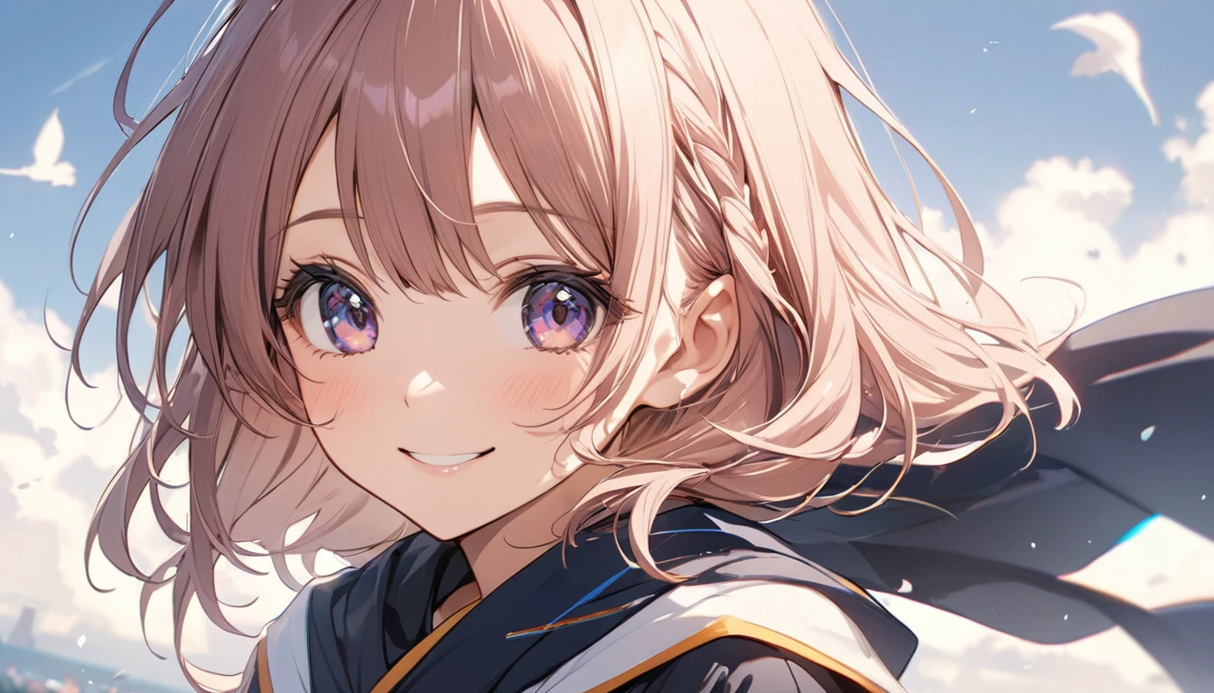 1 person, A little smile