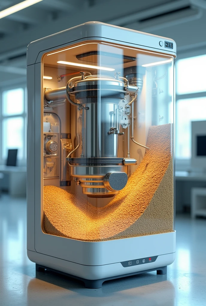 A robotics box which can dry the cereal grain inside, the side of the box are transparent and able to see what's inside
