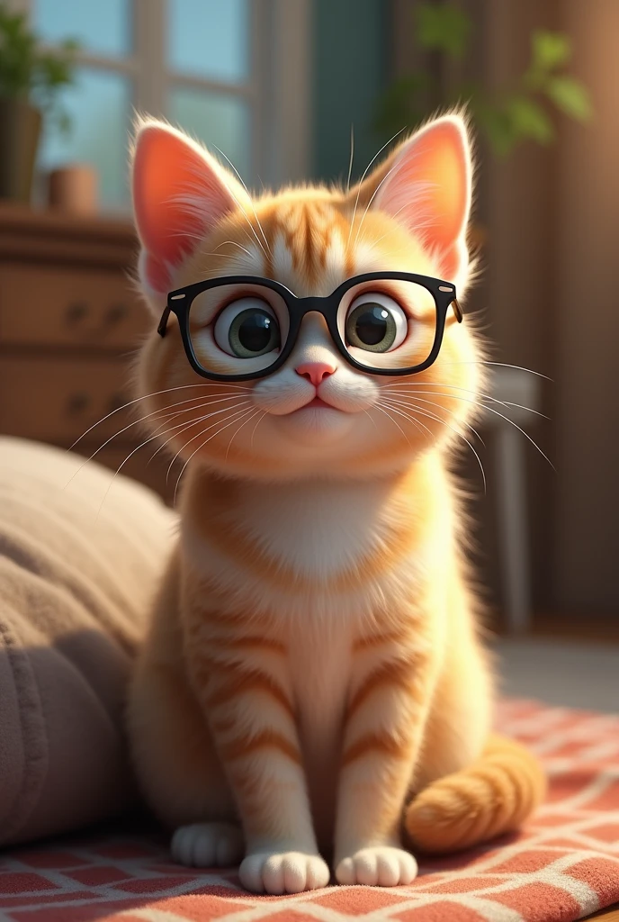 Cat with glasses 