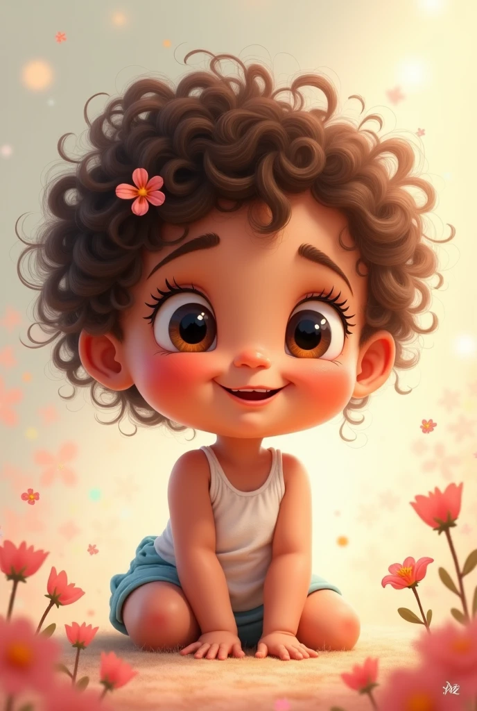 put together an image of a one-year-old girl named Maitê
