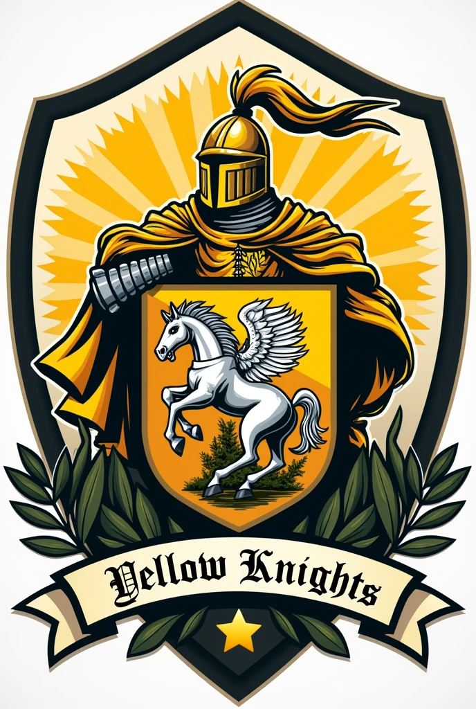 generate a logo
theme: yellow knights
school: St. Vincent School Foundation Inc.