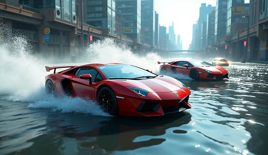 Sports cars water