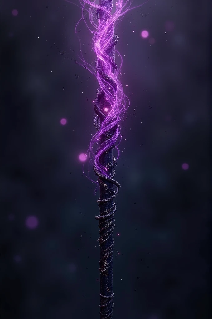Purple and black wand with beautiful design