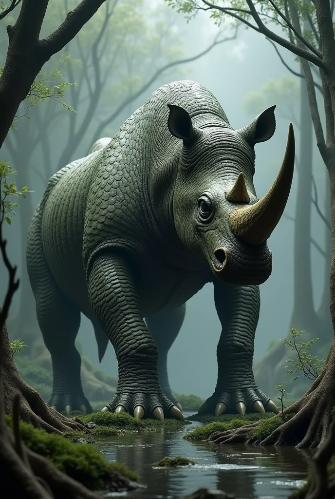 Rino+crocodile cross breeding