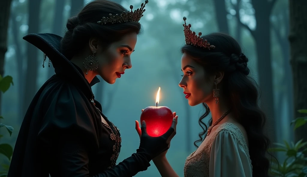 Final attempt、die、Peace: He killed Snow White with a poisoned apple.、Stepmother Confident of Victory。