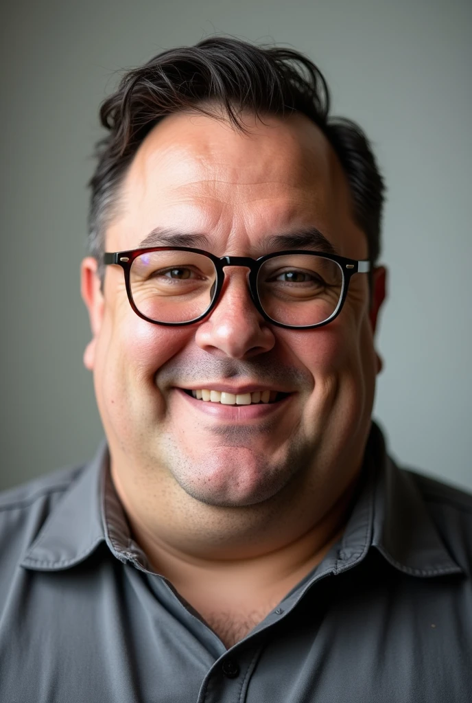 Believe me, the photo of a fat gay man with glasses and short hair