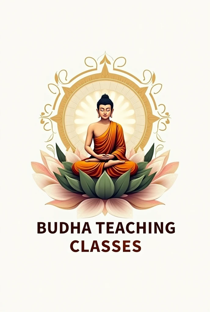 Create a logo for coaching institute name is Budhha Teaching Classes with lord budhha image