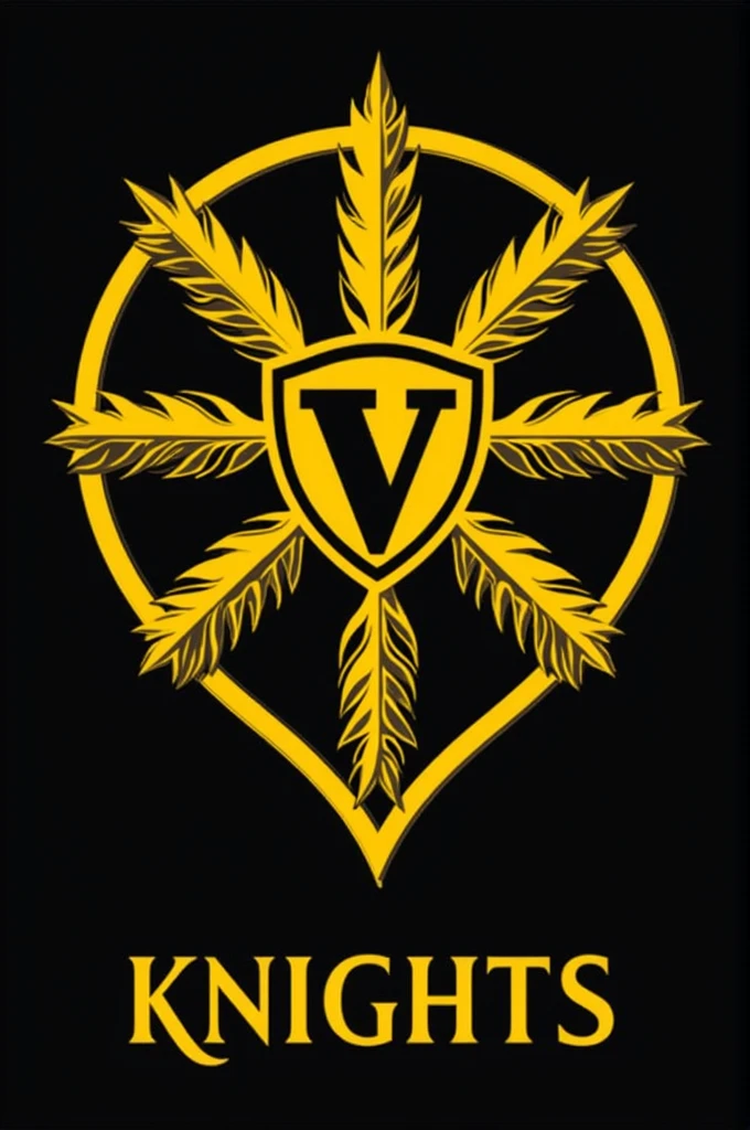 generate a logo

theme: yellow knights (include 7 rays or sinag ng araw)

school: St. Vincent School Foundation Inc.