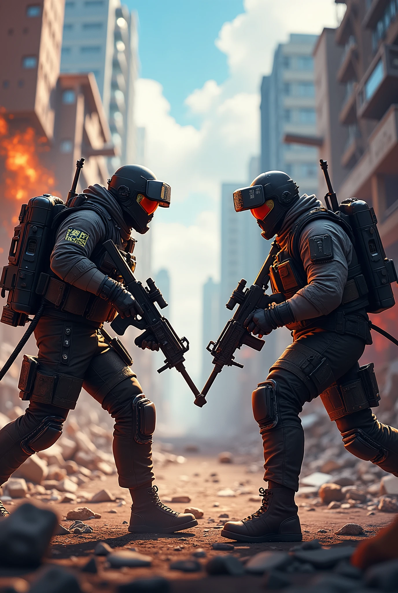 1vs1 thumbnail for free fire battle royale game for YouTube channel