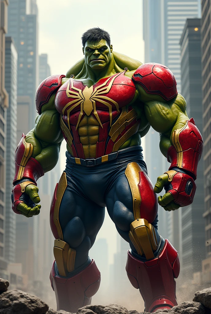 Hulk in iron spider suit