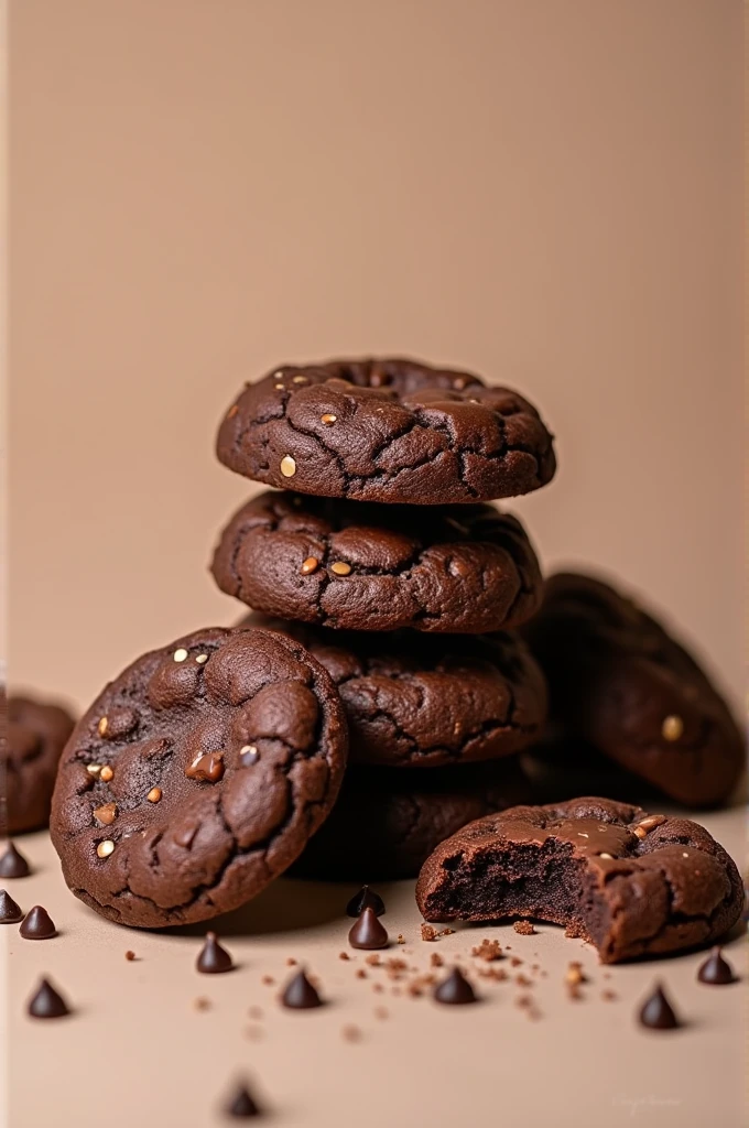 Advertisement for chocolate cookies with chocolate sprinkles