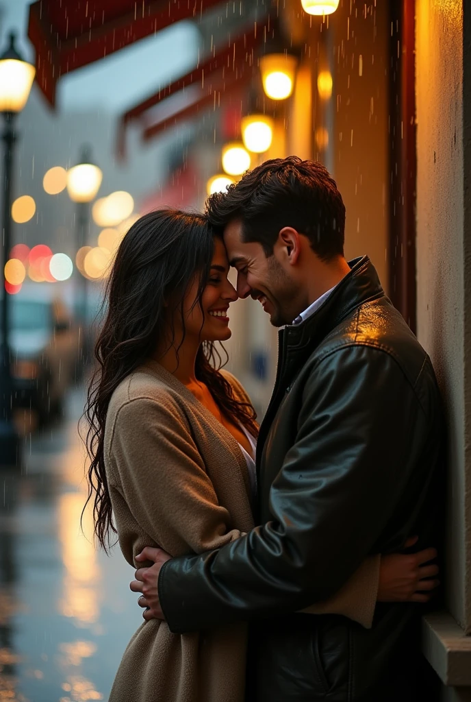 Couple soaked by rain pictures