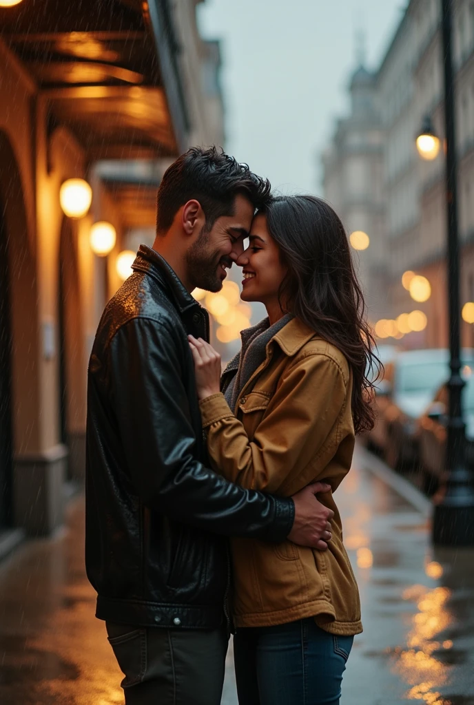 Couple soaked by rain pictures