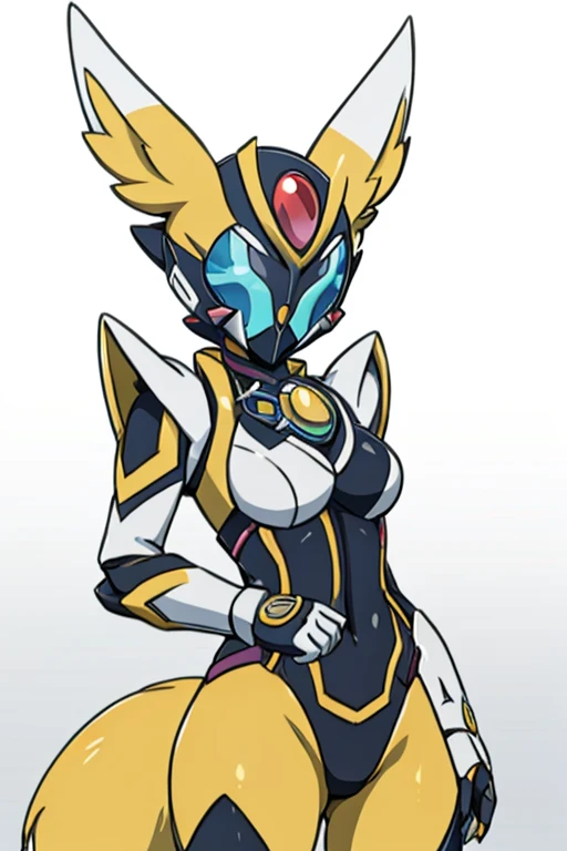 Furry female fox alola pokemon sun and moon kamen rider warframe style 