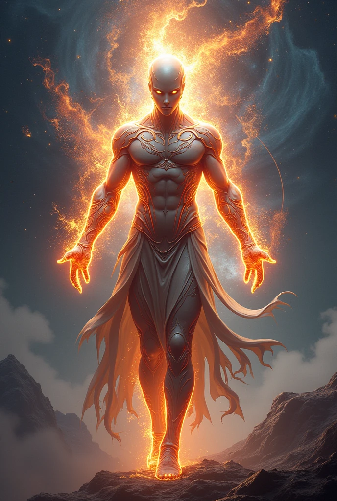 A man with cosmic plasma power's